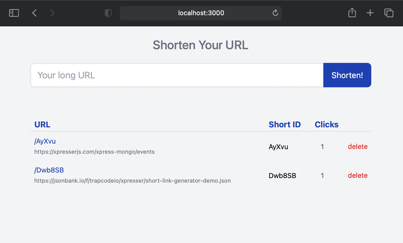 Build a URL Shortener with XpresserJs